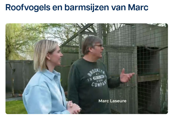 Reportage about the birds of our President Marc Laseure